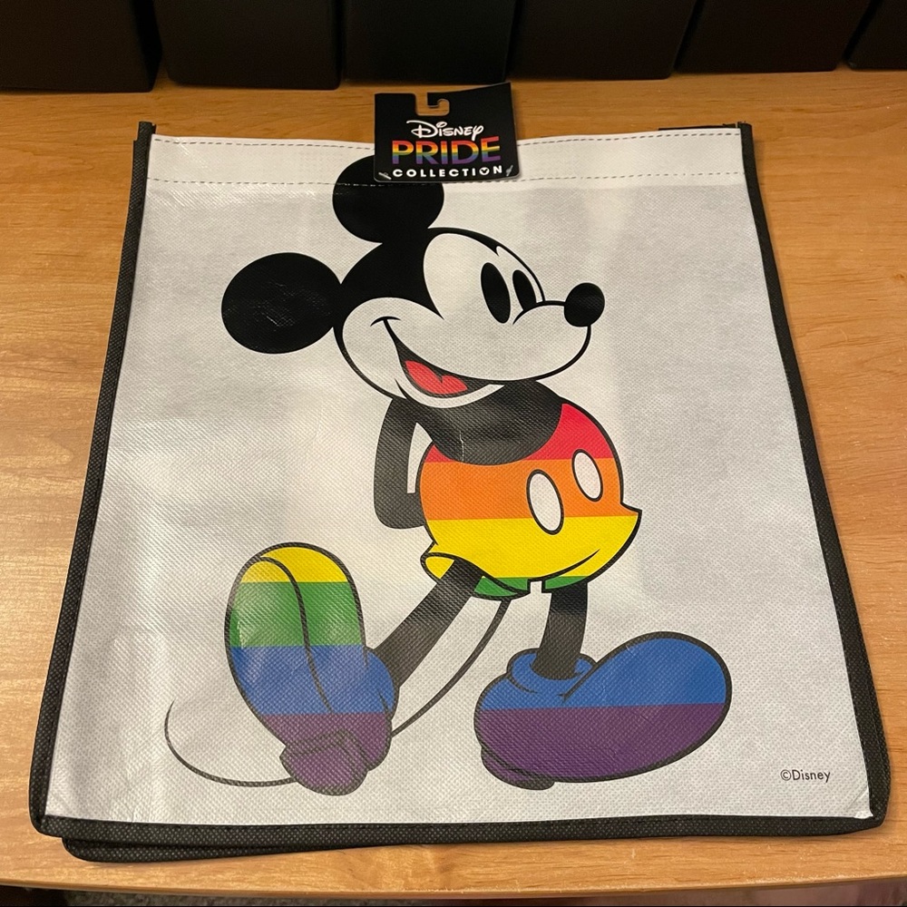 Mickey Mouse Disney Pride Collection Reusable Tote Bag 12 x 13 x 6” - NWT